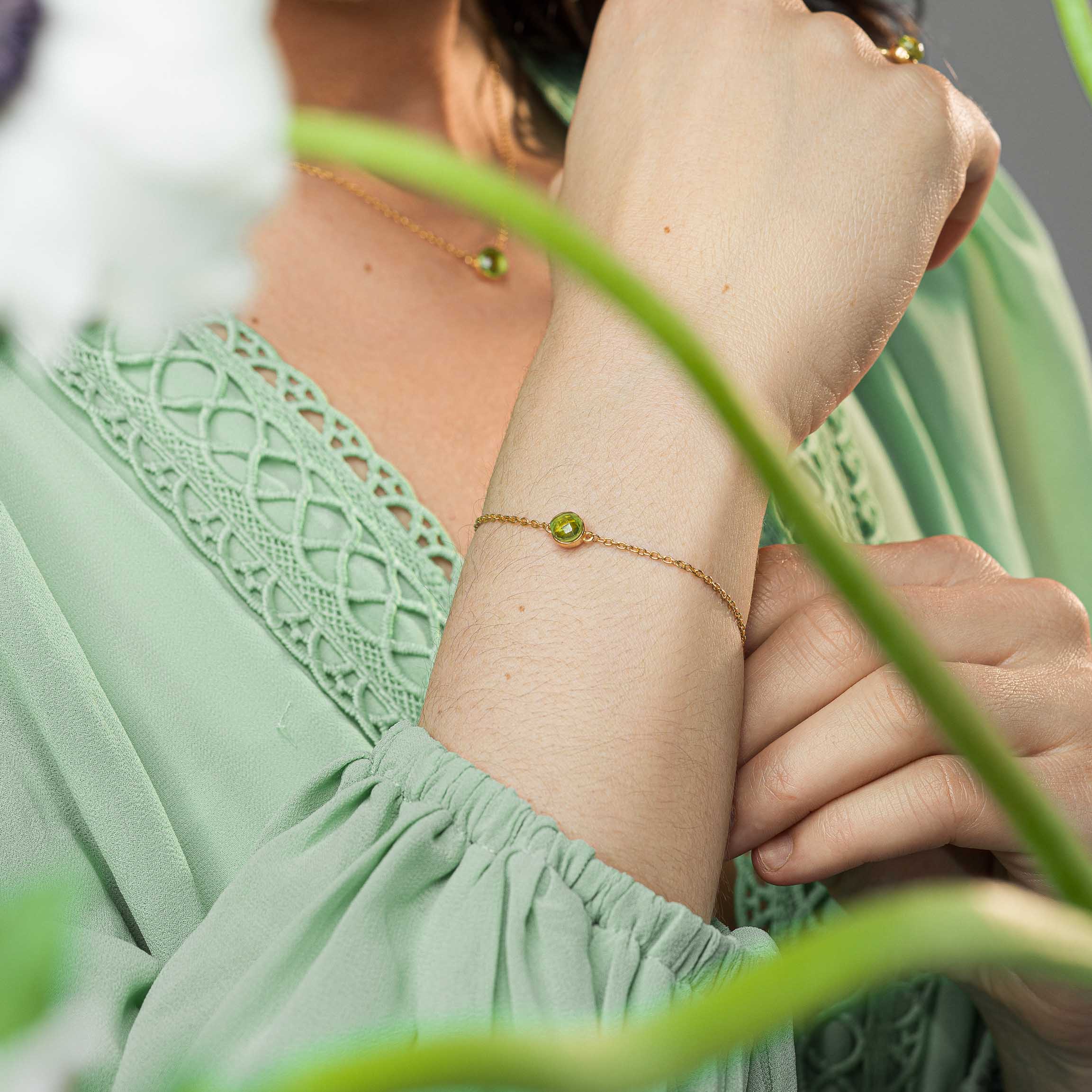 Bracelet Aurora en pierre Péridot - SLOYA